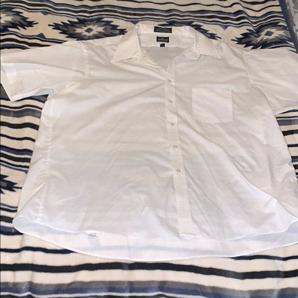white button down short sleeve size 18 1/2 Big